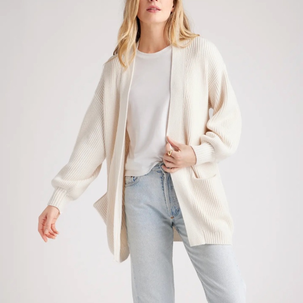 Quince Cream Women's Cardigan Sweater